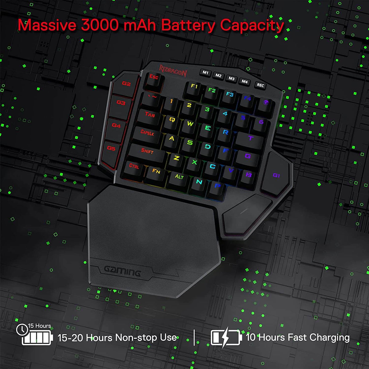 DITI K585 Pro Wireless One-Handed Gaming Keyboard, image 7 of 15