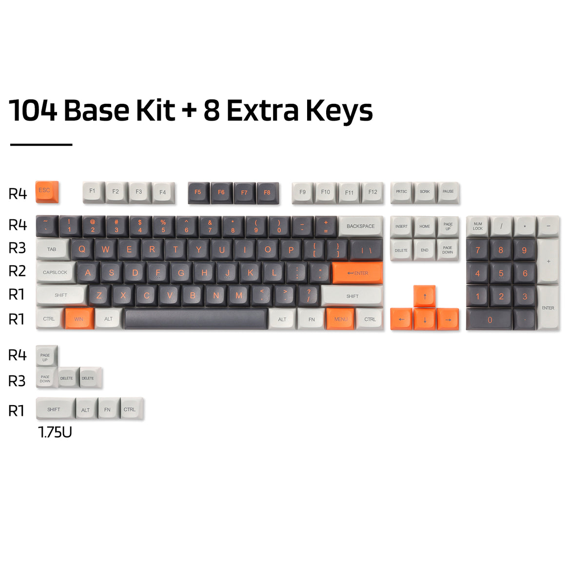 (Only Keycaps) Redragon x LTC PBT Double Shot 112-Key Pud..., image 3 of 10