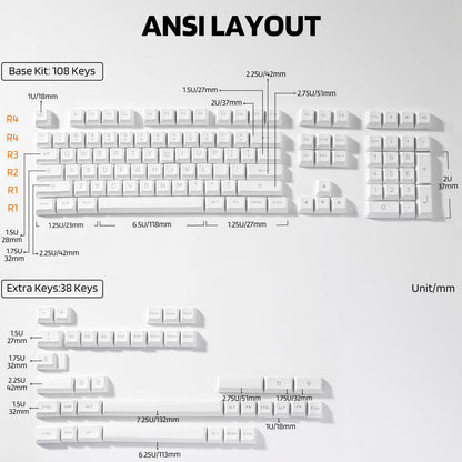 (Only Keycaps) Redragon X LTC Double Shot PBT 146 Keycaps Set with Keycap Pul... - thumbnail 6