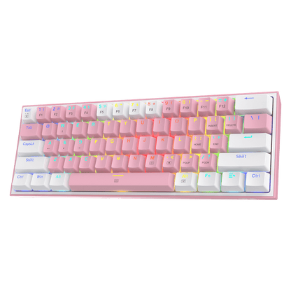 FIZZ K617 60 White & Pink Mechanical keyboard - thumbnail 2