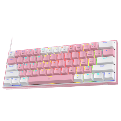 FIZZ K617 60 White & Pink Mechanical keyboard - thumbnail 11
