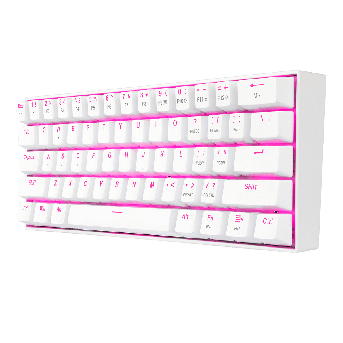 Redragon K630 White 60% Keyboard, image 2 of 10 - enlarged view