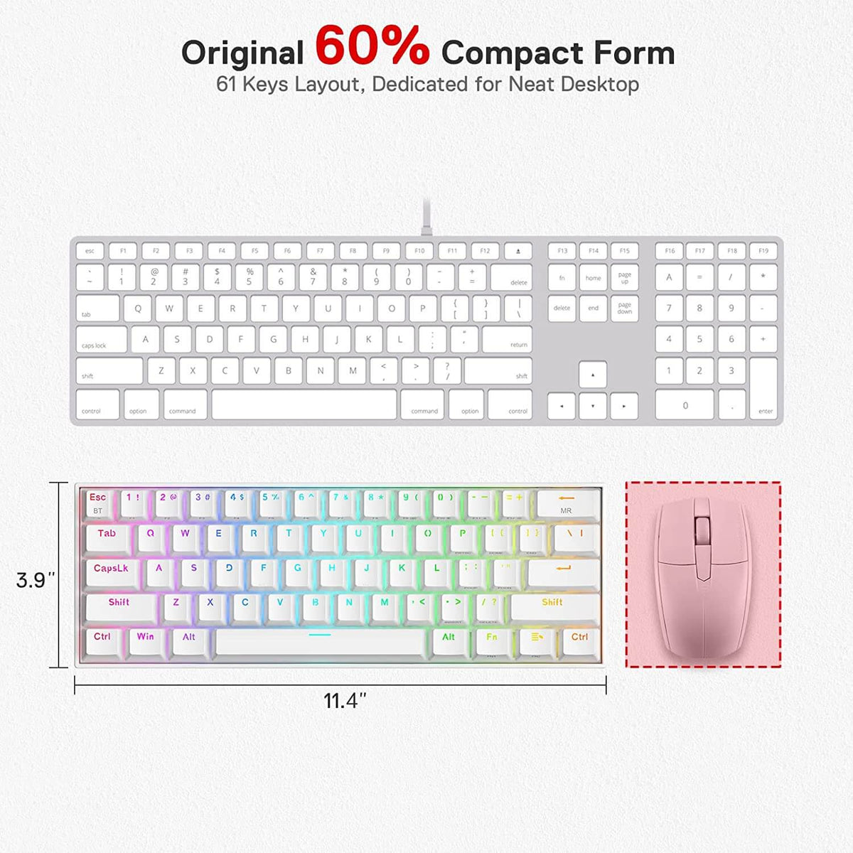 DRACONIC K530 PRO WHITE (Brown Switches), image 4 of 11