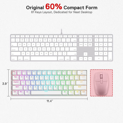 DRACONIC K530 PRO WHITE (Brown Switches) - thumbnail 4