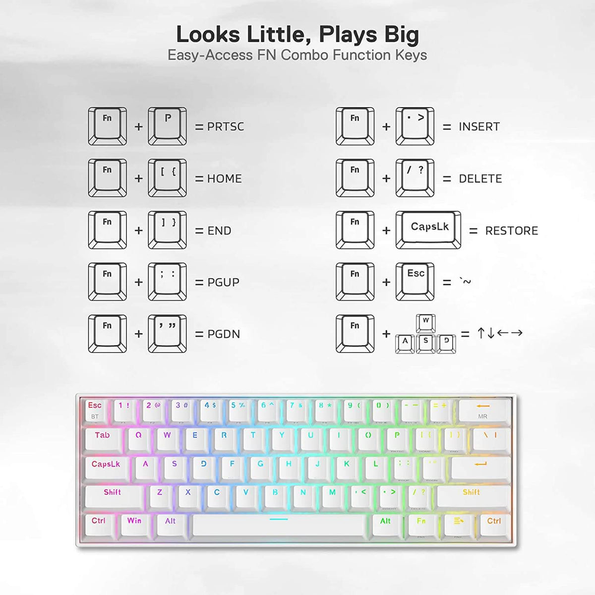 DRACONIC K530 PRO WHITE (Brown Switches), image 6 of 11
