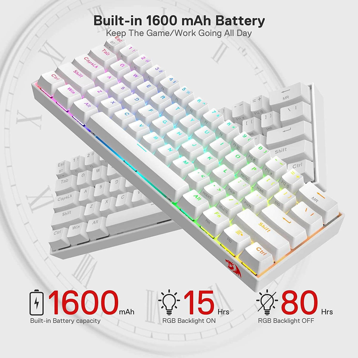 DRACONIC K530 PRO WHITE (Brown Switches), image 7 of 11 - enlarged view