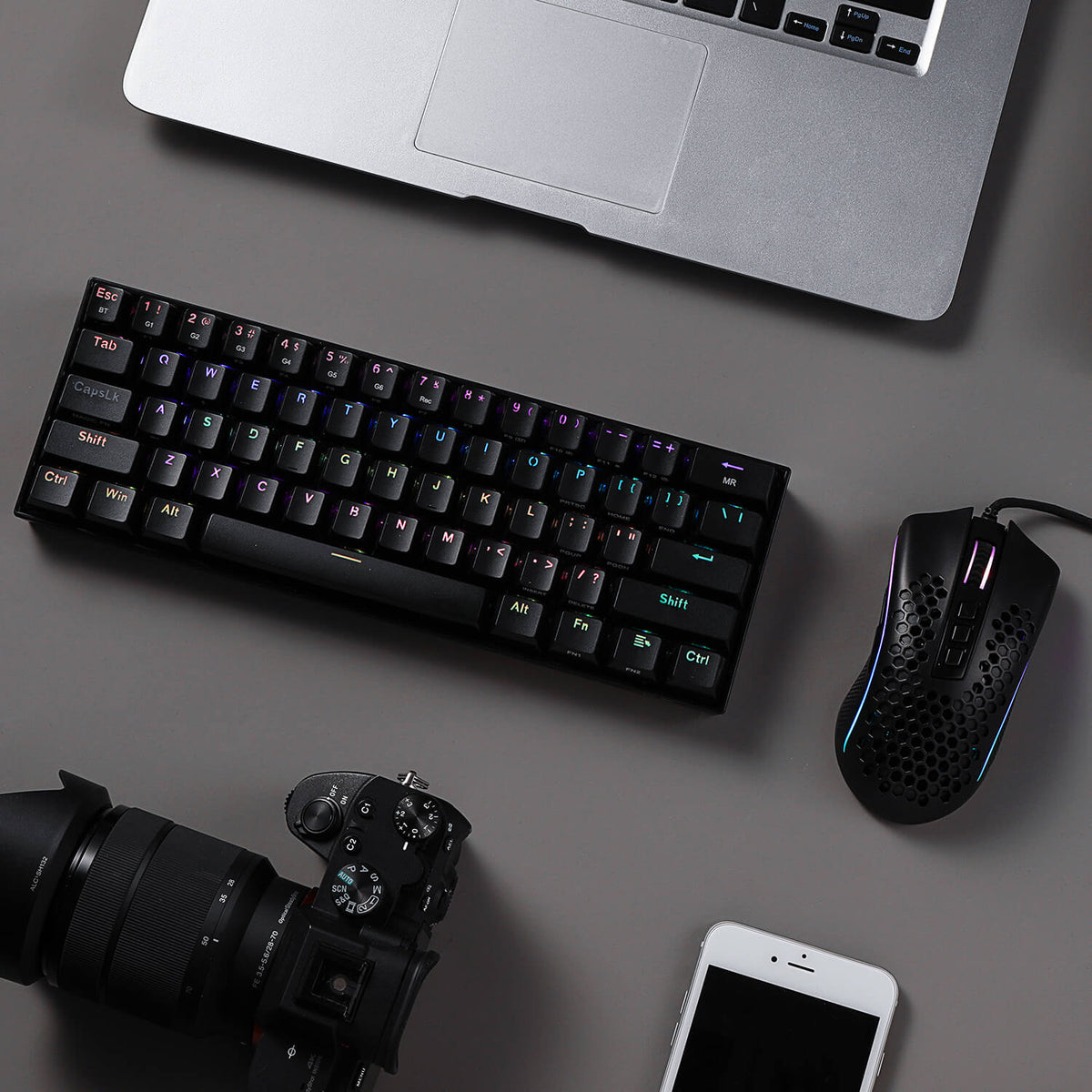 K530 PRO 60% RGB Wireless Mechanical Black Keyboard M808 ..., image 4 of 5 - enlarged view