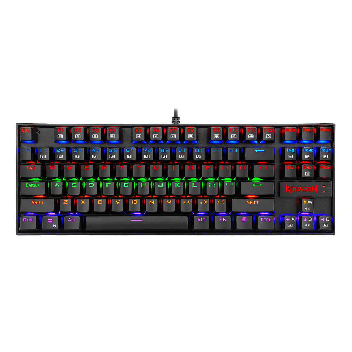 KUMARA K552 LED Rainbow Backlit Wired Keyboard, image 1 of 8 - enlarged view