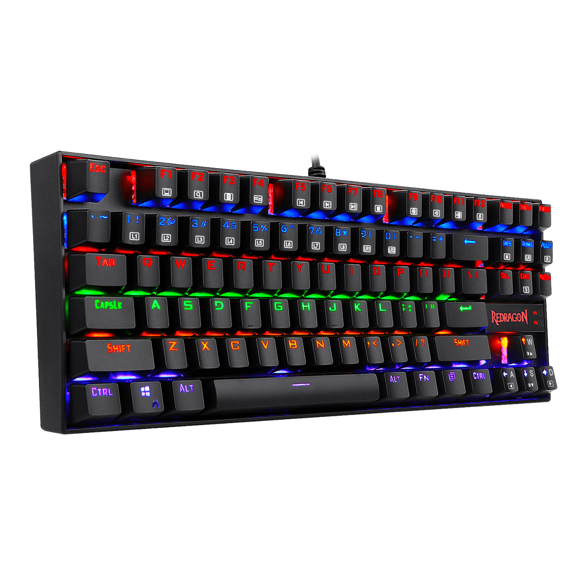 KUMARA K552 LED Rainbow Backlit Wired Keyboard, image 3 of 8