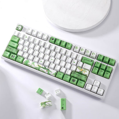 (Nur Tastenkappen) Redragon X LTC PBT 108 Tastenkappen-Set – Grünes Rentier  - thumbnail 1