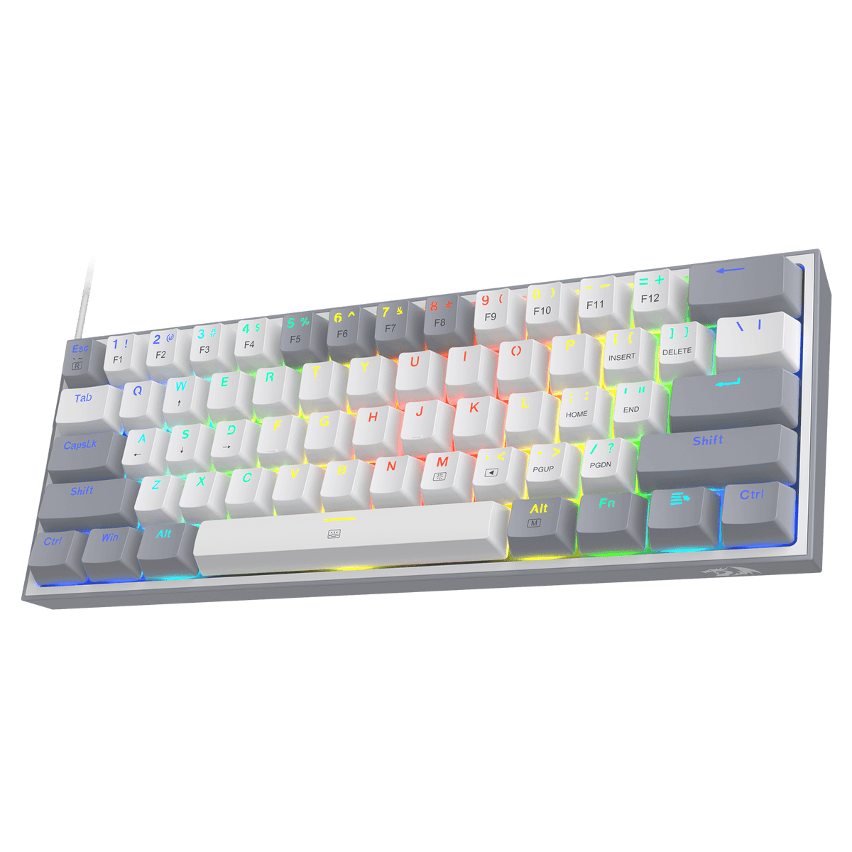 FIZZ K617 60 White & Grey Small Mechanical keyboard, image 3 of 9 - enlarged view