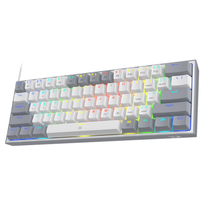 FIZZ K617 60 White & Grey Small Mechanical keyboard - thumbnail 3